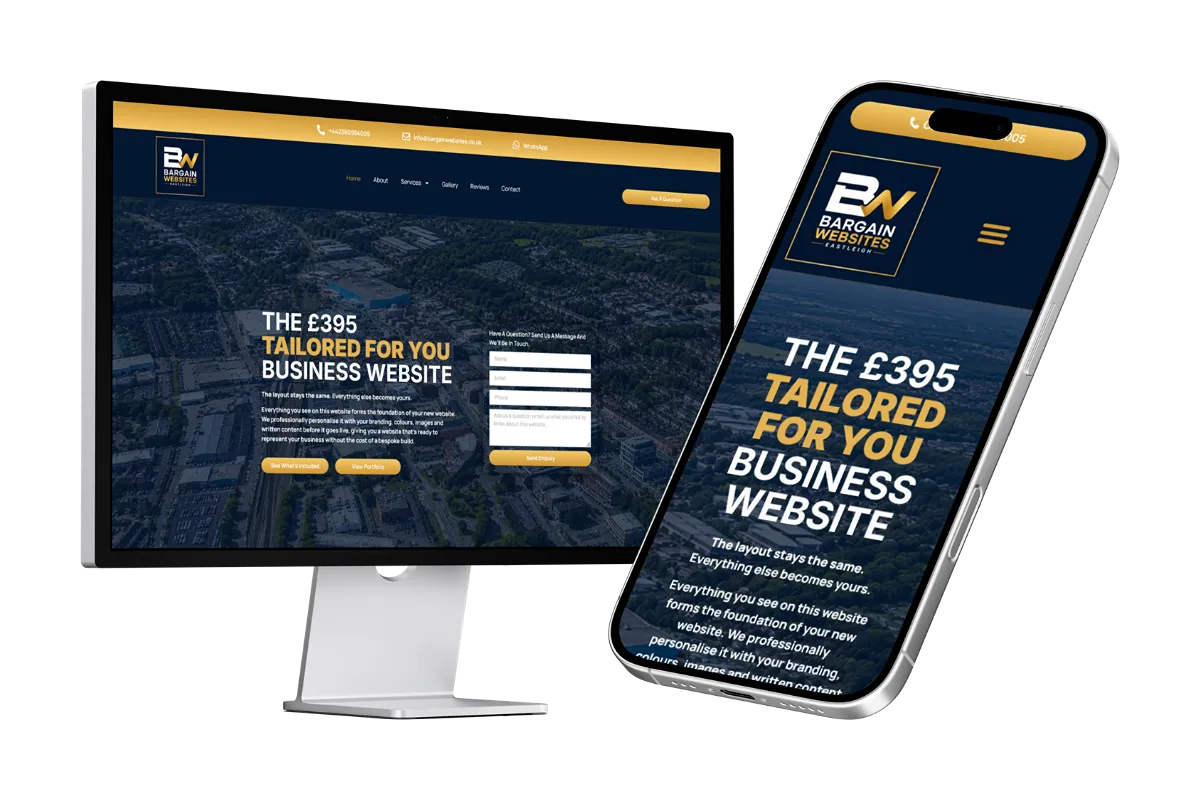 £395 Tailored Business Websites | Bargain Websites Eastleigh